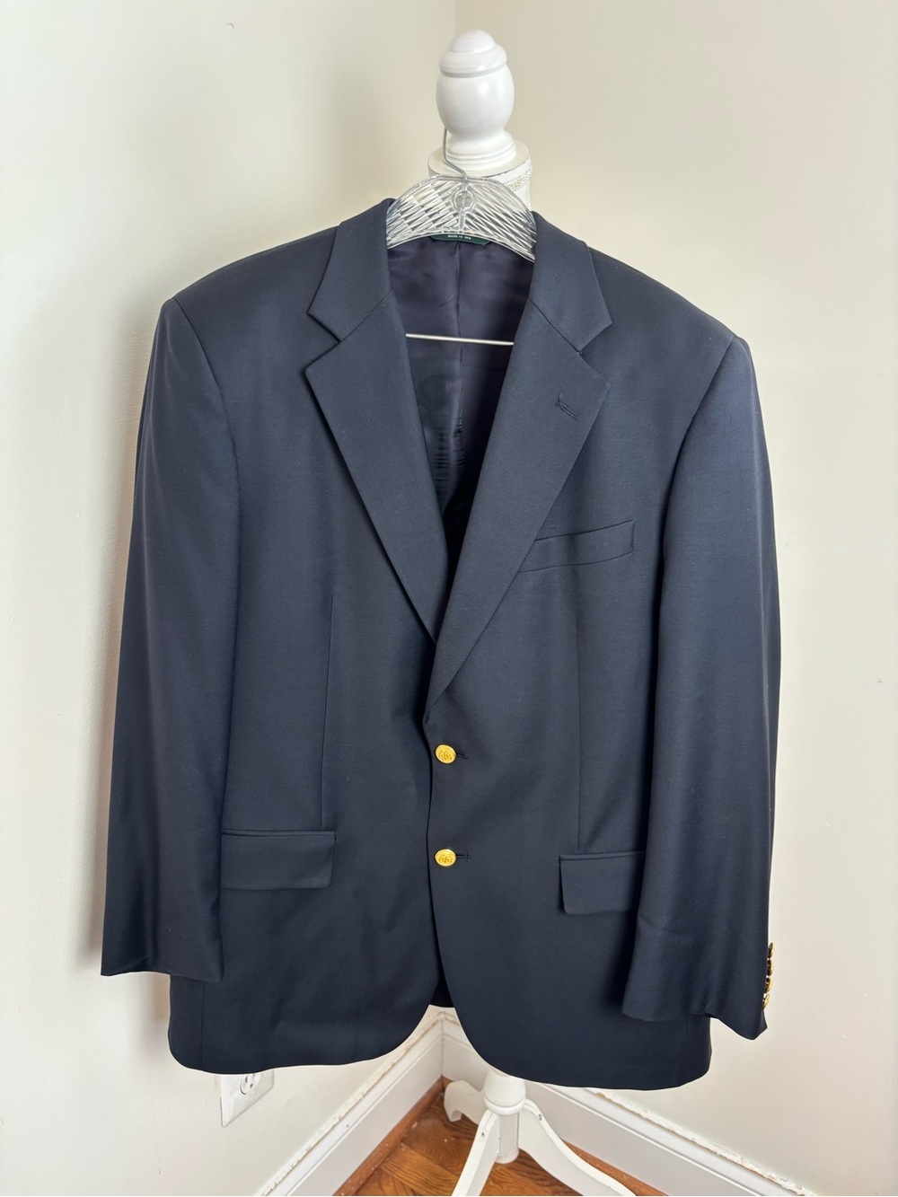 Brooks Brothers Super 120’s Loro Piana "Country Club Navy Blue Sport
Coat 41RG